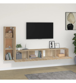 Ensemble de meubles TV 3 pcs Chêne sonoma Bois d'ingénierie