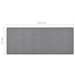 Tapis de couloir Gris foncé 80x200 cm