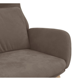 Chaise de relaxation Marron Velours