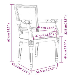 Chaise à manger Gris clair Velours