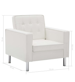 Fauteuil Blanc Similicuir