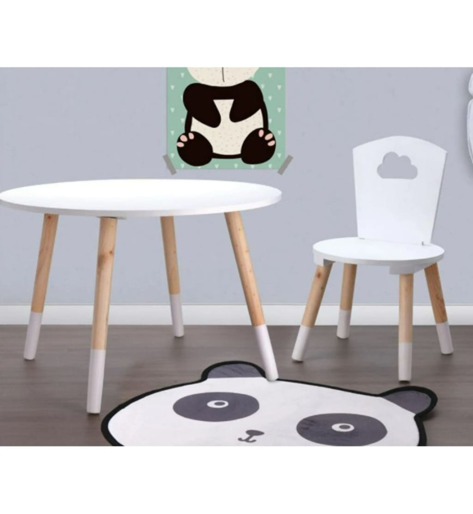 H&S Collection Table pour enfants 60x41 cm Blanc