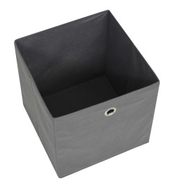 Boîte de rangement 4 pcs Tissu non-tissé 32x32x32 cm Gris