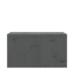 Support de moniteur Gris 50x27x15 cm Bois de pin solide