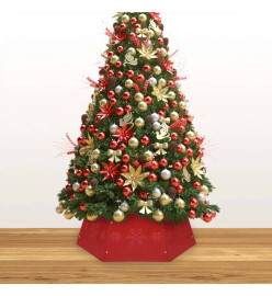 Jupe de sapin de Noël Rouge Ø68x25 cm