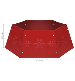 Jupe de sapin de Noël Rouge Ø68x25 cm