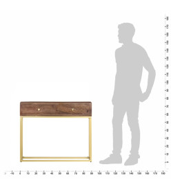 Table console 90 x 30 x 75 cm Bois de manguier massif