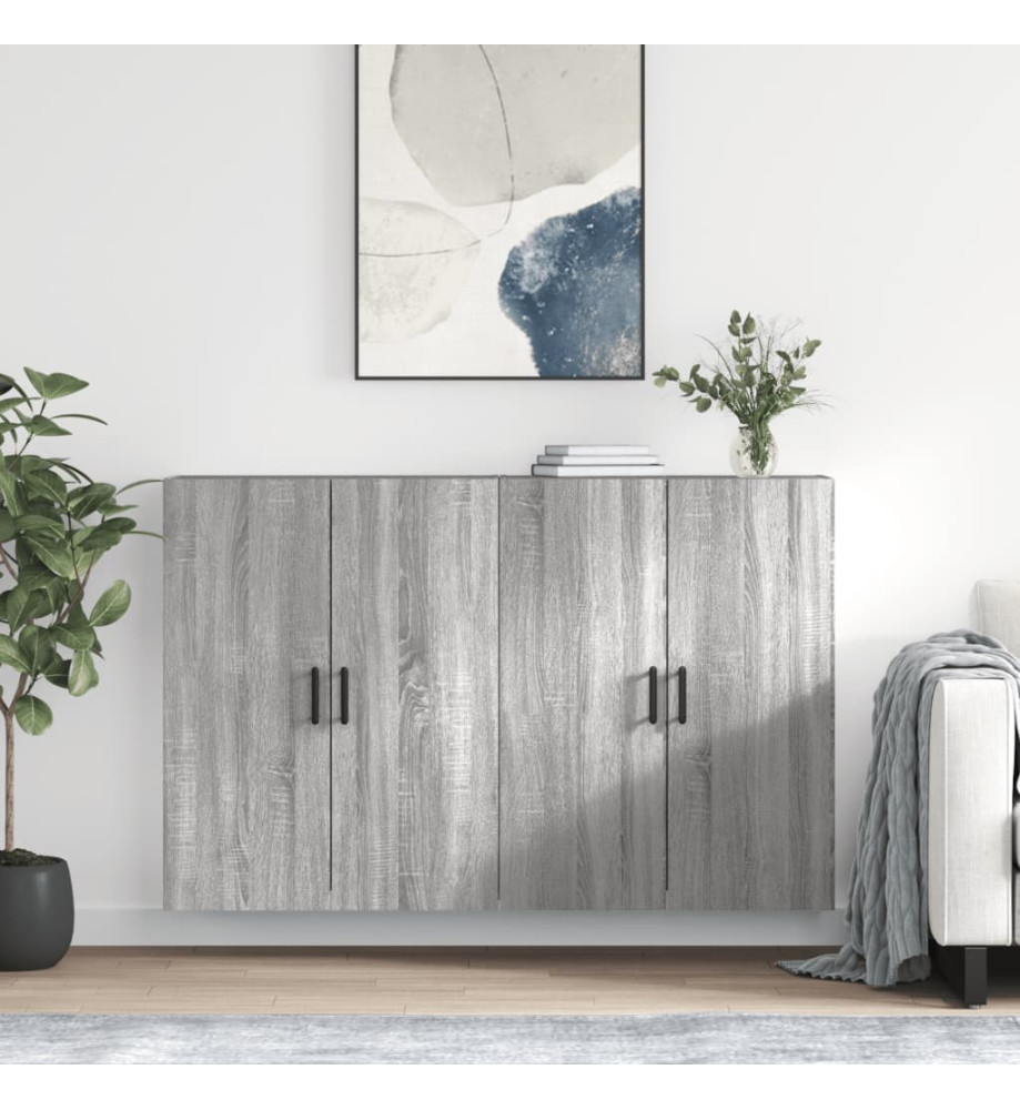 Armoires murales 2 pcs sonoma gris 69,5x34x90 cm Armoires murales 2 pcs sonoma gris 69,5x34x90 cm