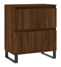 Buffets 2 pcs chêne marron bois d'ingénierie