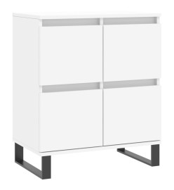 Buffets 2 pcs blanc bois d'ingénierie