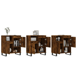 Buffets 3 pcs Chêne fumé Bois d'ingénierie