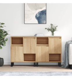 Buffets 2 pcs chêne sonoma bois d'ingénierie