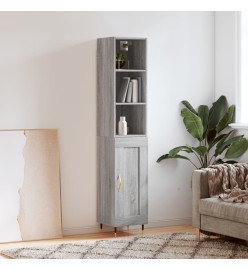 Buffet haut Sonoma gris 34,5x34x180 cm Bois d'ingénierie