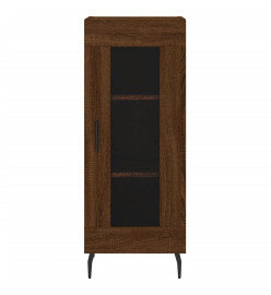 Buffet haut Chêne marron 34,5x34x180 cm Bois d'ingénierie