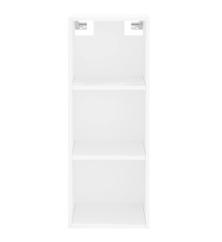 Buffet haut Blanc 34,5x34x180 cm Bois d'ingénierie