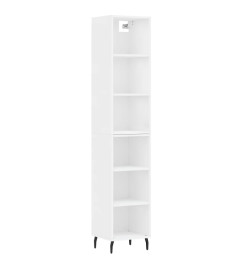 Buffet haut Blanc 34,5x32,5x180 cm Bois d'ingénierie