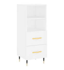 Buffet haut Blanc 34,5x34x180 cm Bois d'ingénierie
