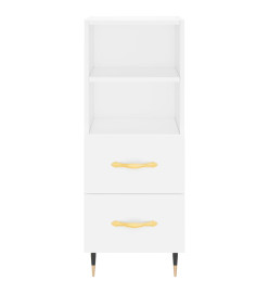 Buffet haut Blanc 34,5x34x180 cm Bois d'ingénierie