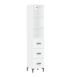 Buffet haut Blanc 34,5x34x180 cm Bois d'ingénierie