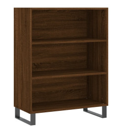 Buffet chêne marron 69,5x32,5x180 cm bois d'ingénierie