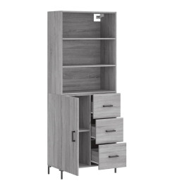 Buffet haut Sonoma gris 69,5x34x180 cm Bois d'ingénierie
