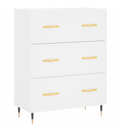 Buffet haut Blanc 69,5x34x180 cm Bois d'ingénierie