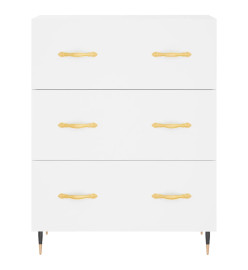 Buffet haut Blanc 69,5x34x180 cm Bois d'ingénierie