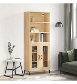Buffet haut Chêne sonoma 69,5x34x180 cm Bois d'ingénierie