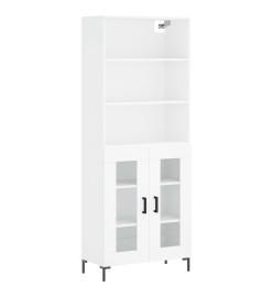Buffet haut Blanc 69,5x34x180 cm Bois d'ingénierie