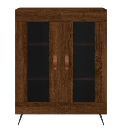 Buffet haut Chêne marron 69,5x34x180 cm Bois d'ingénierie