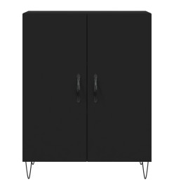 Buffet haut Noir 69,5x34x180 cm Bois d'ingénierie