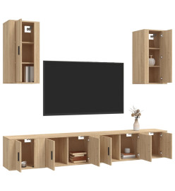 Ensemble de meubles TV 6 pcs Chêne sonoma Bois d'ingénierie