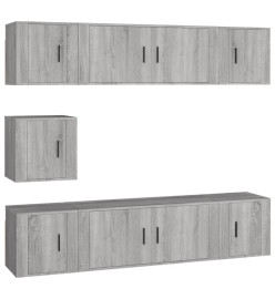 Ensemble de meubles TV 7 pcs Sonoma gris Bois d'ingénierie