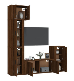 Ensemble de meubles TV 5 pcs Chêne marron Bois d'ingénierie