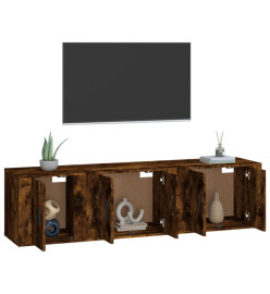 Ensemble de meubles TV 3 pcs Chêne fumé Bois d'ingénierie