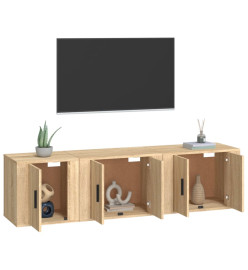 Ensemble de meubles TV 3 pcs Chêne sonoma Bois d'ingénierie