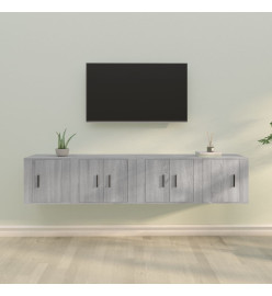 Ensemble de meubles TV 4 pcs Sonoma gris Bois d'ingénierie