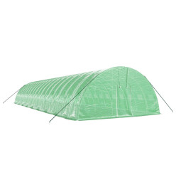 Serre avec cadre en acier vert 108 m² 18x6x2,85 m