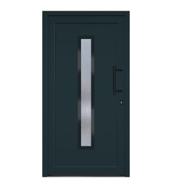 Porte d'entrée anthracite 108x200 cm PVC