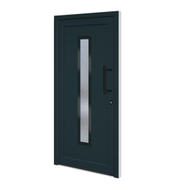 Porte d'entrée anthracite 98x200 cm PVC