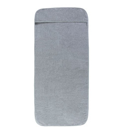 Serviettes de plage 4 pcs gris 60x135 cm tissu 400 GSM