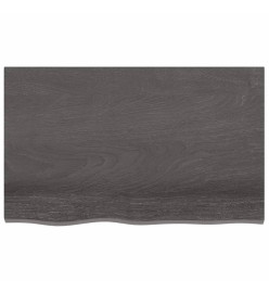 Comptoir de salle de bain gris foncé 80x50x2 cm bois traité