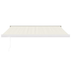 Auvent rétractable crème 3,5x2,5 m tissu et aluminium