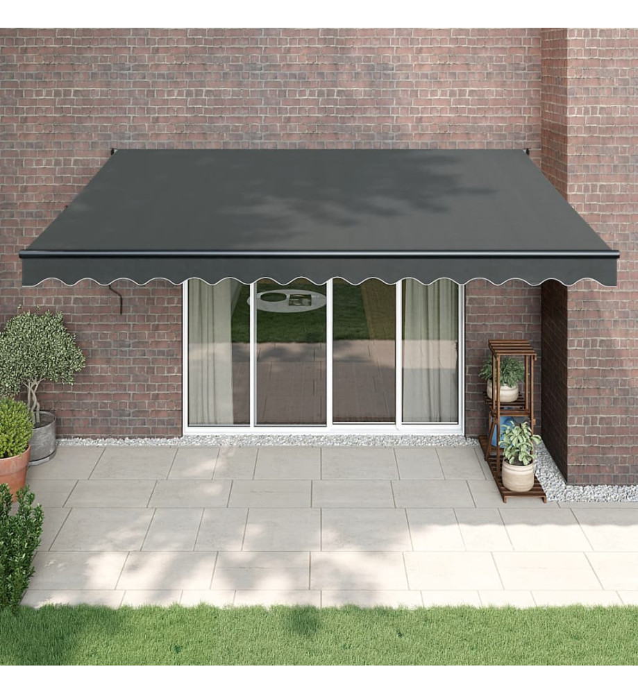 Auvent rétractable automatique anthracite 4,5x3 m