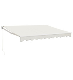 Auvent rétractable crème 3x2,5 m tissu et aluminium