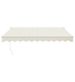 Auvent rétractable crème 3x2,5 m tissu et aluminium