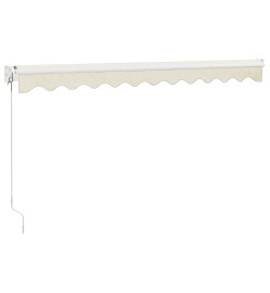 Auvent rétractable crème 3x2,5 m tissu et aluminium