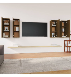 Meubles TV 4 pcs Chêne marron 30,5x30x90 cm Bois d'ingénierie