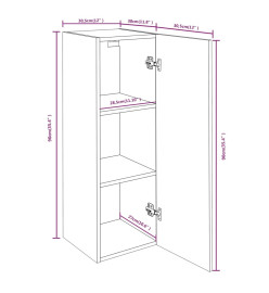 Meubles TV 4 pcs Chêne marron 30,5x30x90 cm Bois d'ingénierie