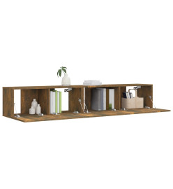 Ensemble de meubles TV 2 pcs Chêne fumé Bois d'ingénierie